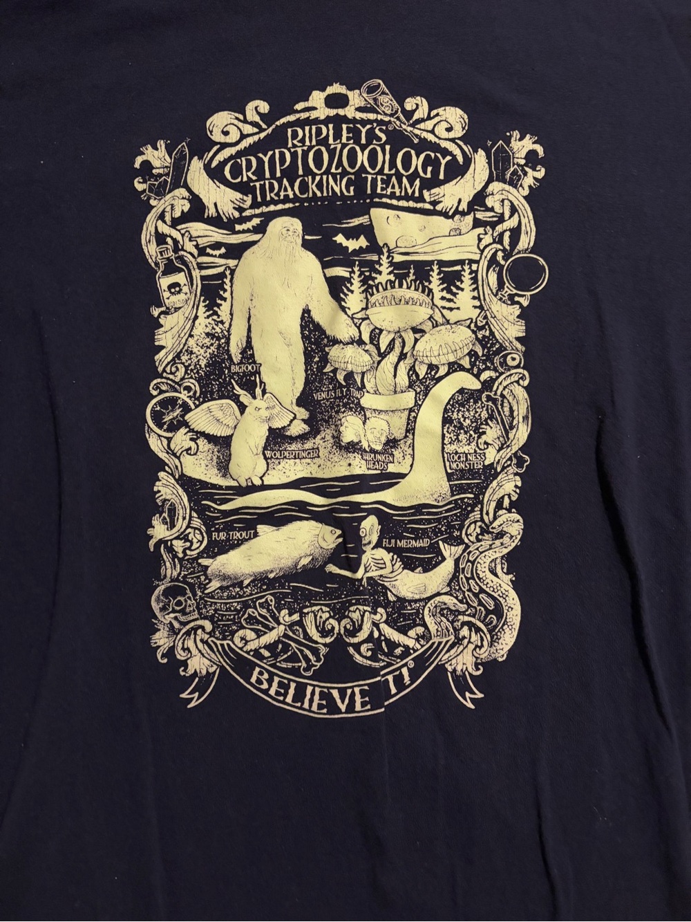 Ripley's Cryptid T Shirt Glow in the Dark Graphic
